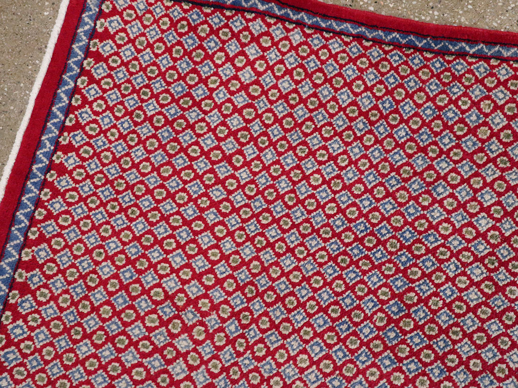 Vintage Persian Kashan Modernist Rug (Pair: 1 of 2), No.22048 - Staging