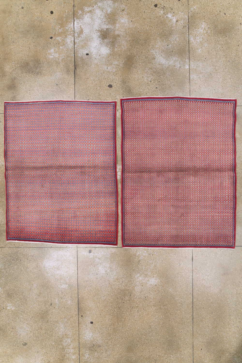 Vintage Persian Kashan Modernist Rug (Pair: 1 of 2), No.22048 - Staging