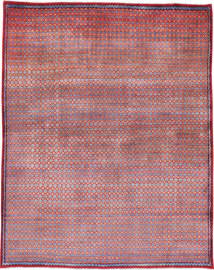 Vintage Persian Kashan Modernist Rug (Pair: 2 of 2), No.22049 - Staging