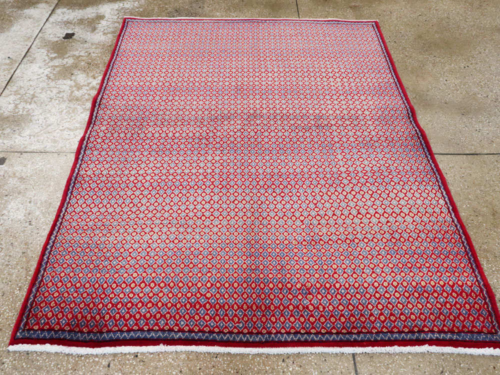 Vintage Persian Kashan Modernist Rug (Pair: 2 of 2), No.22049 - Staging