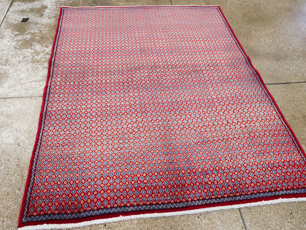 Vintage Persian Kashan Modernist Rug (Pair: 2 of 2), No.22049 - Staging