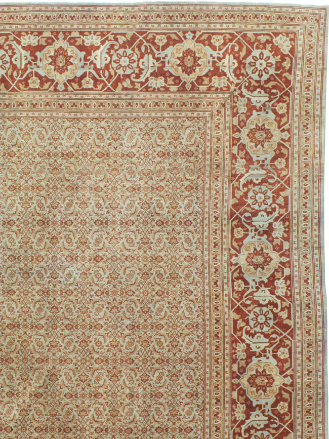 Antique Persian Tabriz Carpet, No.22052 - Staging