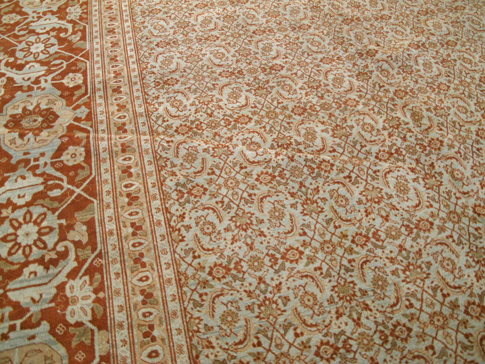 Antique Persian Tabriz Carpet, No.22052 - Staging