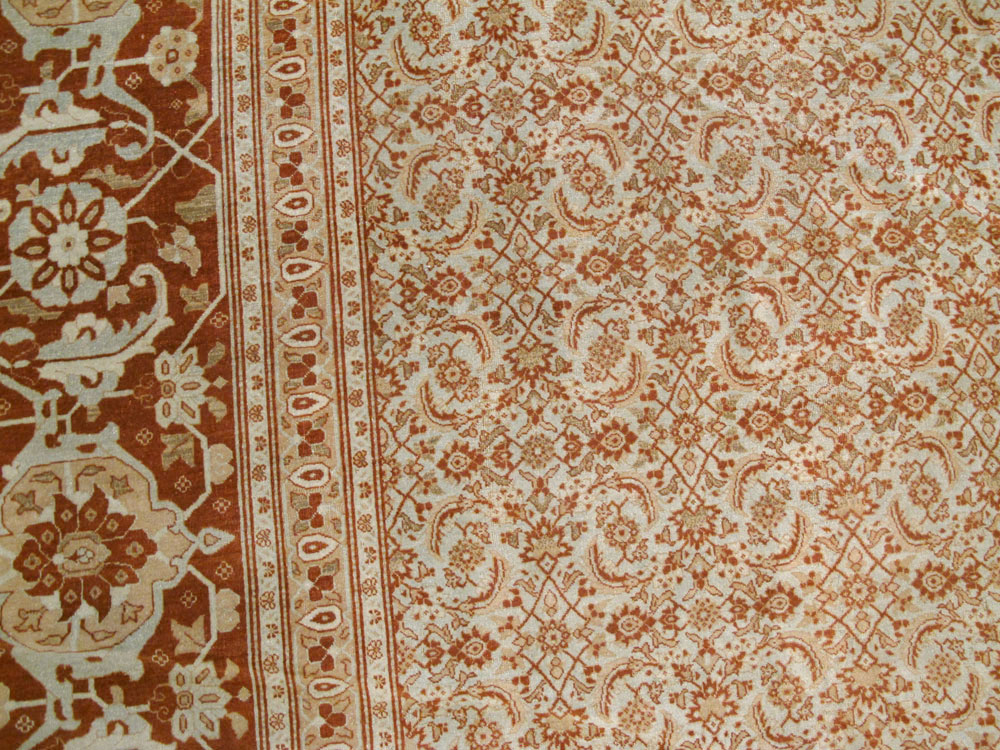 Antique Persian Tabriz Carpet, No.22052 - Staging