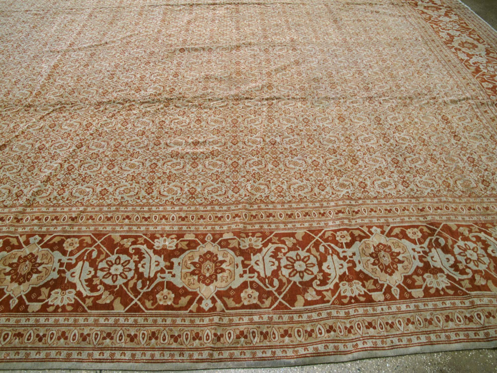 Antique Persian Tabriz Carpet, No.22052 - Staging