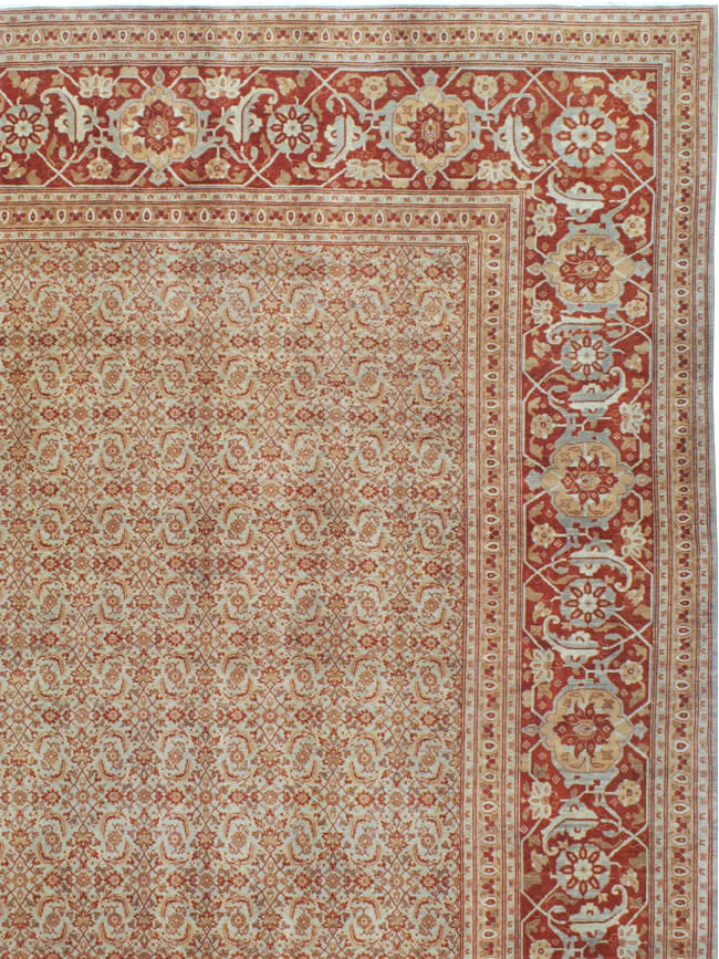 Antique Persian Tabriz Carpet, No.22052 - Staging