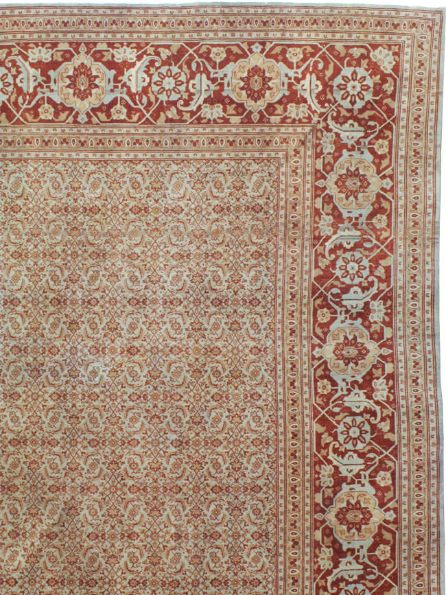 Antique Persian Tabriz Carpet, No.22052 - Staging