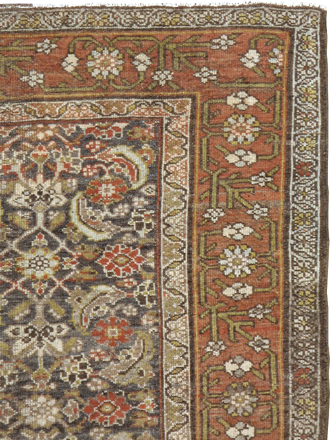 Antique Persian Kurdish Rug, No.22058 - Staging