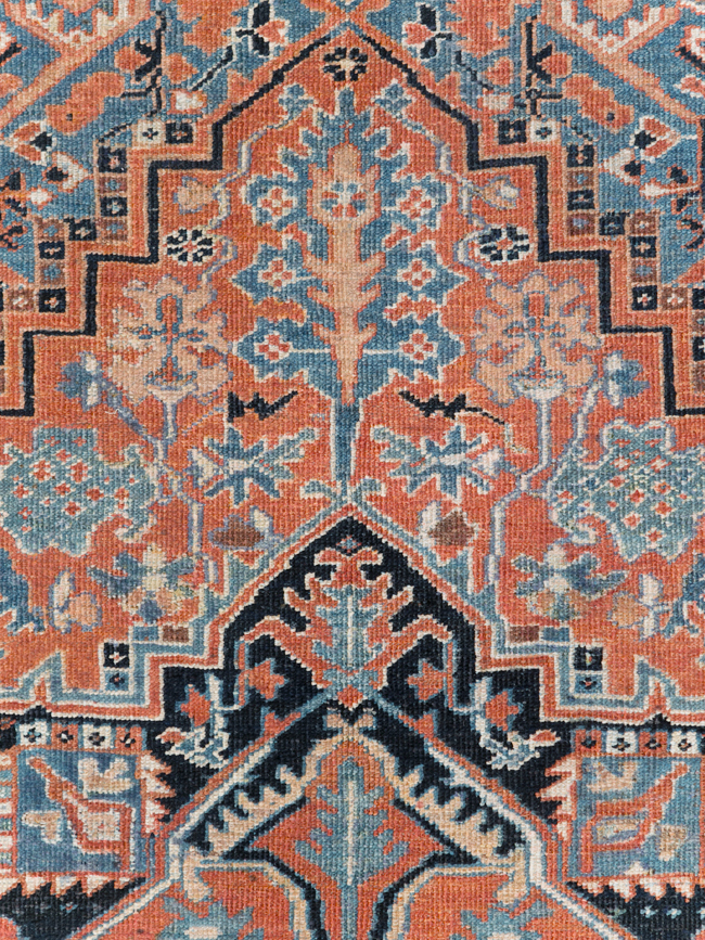 Antique Persian Heriz Carpet, No.22062 - Staging