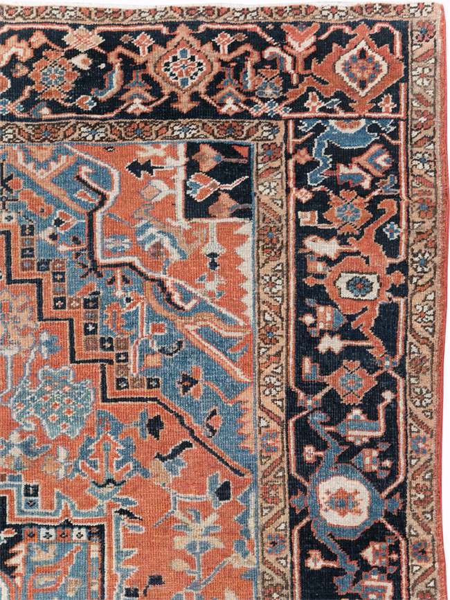 Antique Persian Heriz Carpet, No.22062 - Staging