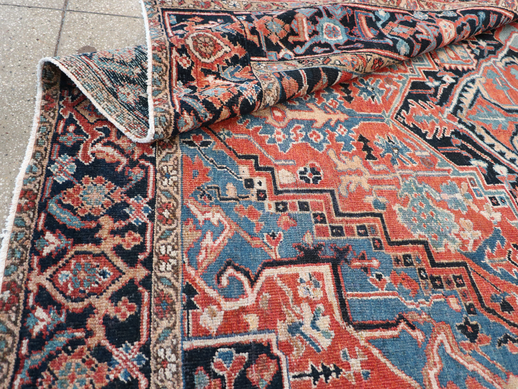 Antique Persian Heriz Carpet, No.22062 - Staging