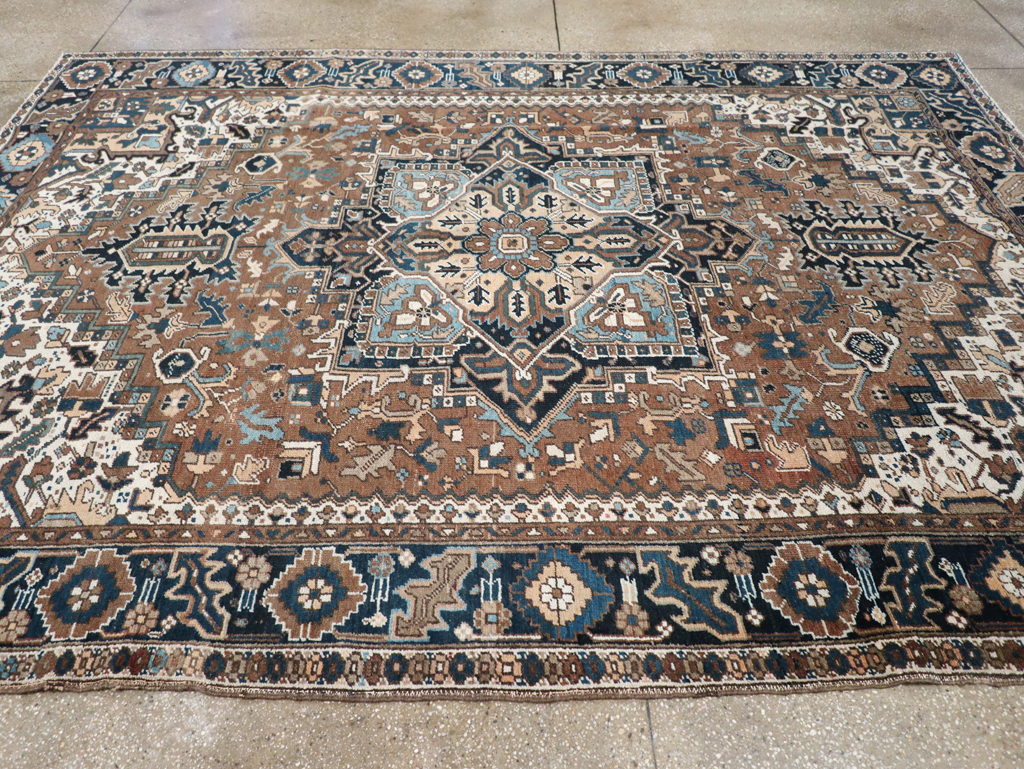 Vintage Persian Heriz Carpet, No.22064 - Staging