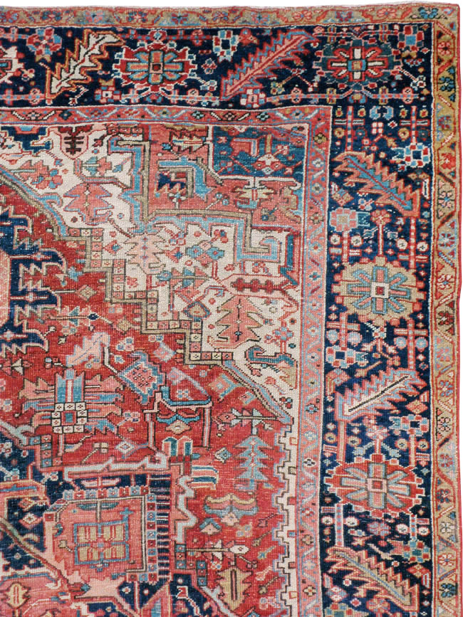 Vintage Persian Heriz Carpet, No.22066 - Staging