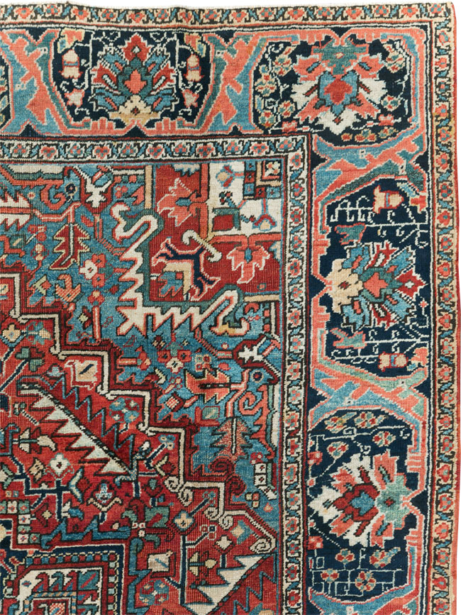 Antique Persian Heriz Carpet, No.22067 - Staging