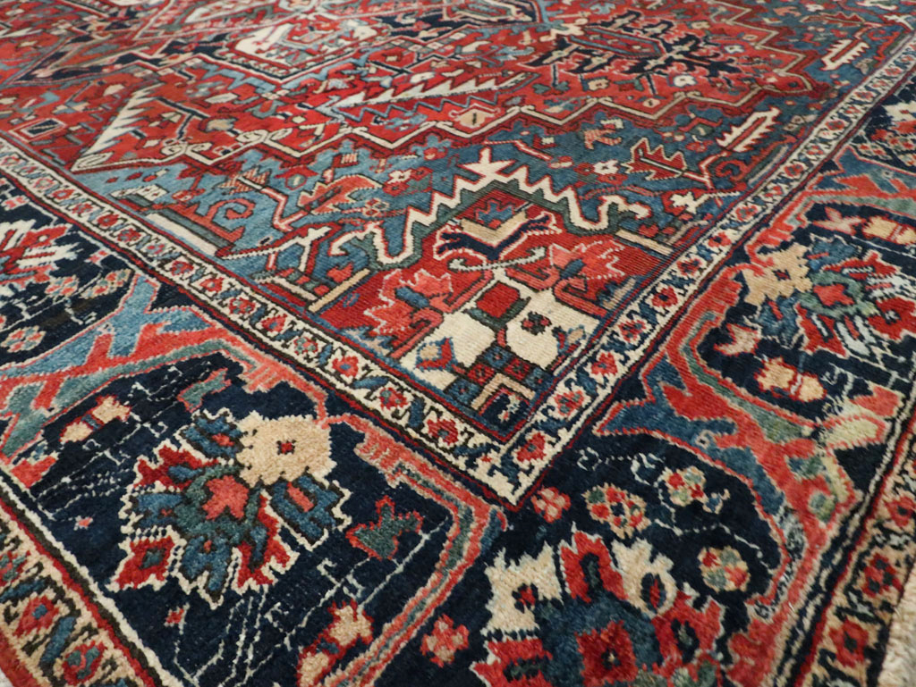 Antique Persian Heriz Carpet, No.22067 - Staging