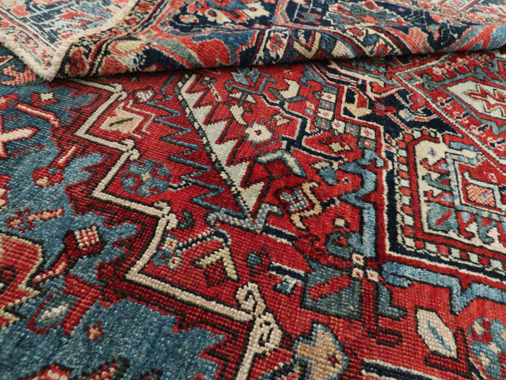 Antique Persian Heriz Carpet, No.22067 - Staging