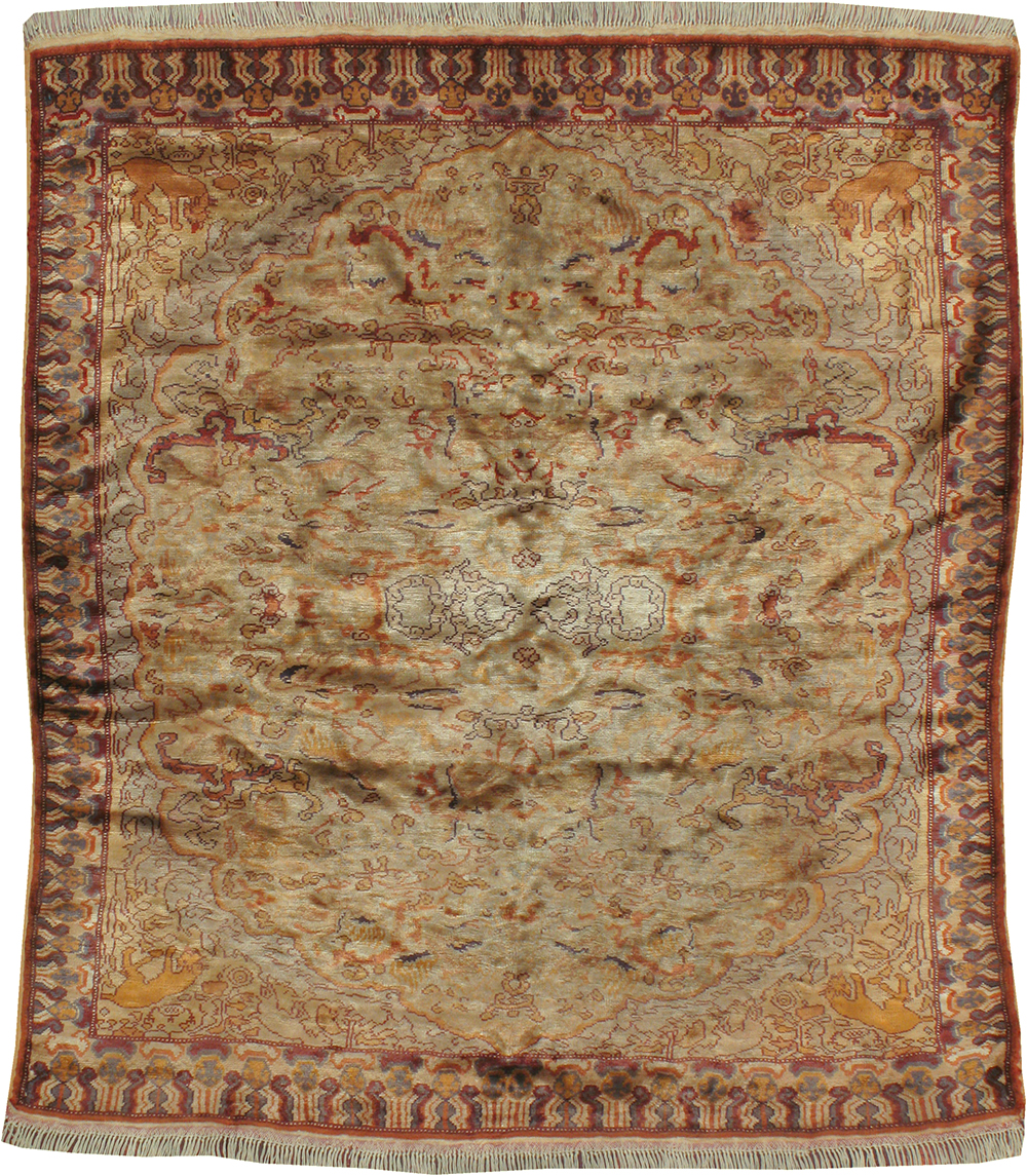 Vintage Turkish Kayseri Rug, No.22073 - Staging