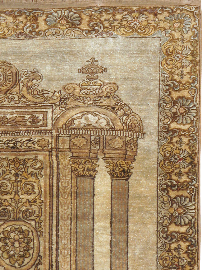 Antique Turkish Kayseri Pictorial Rug, No.22074 - Staging