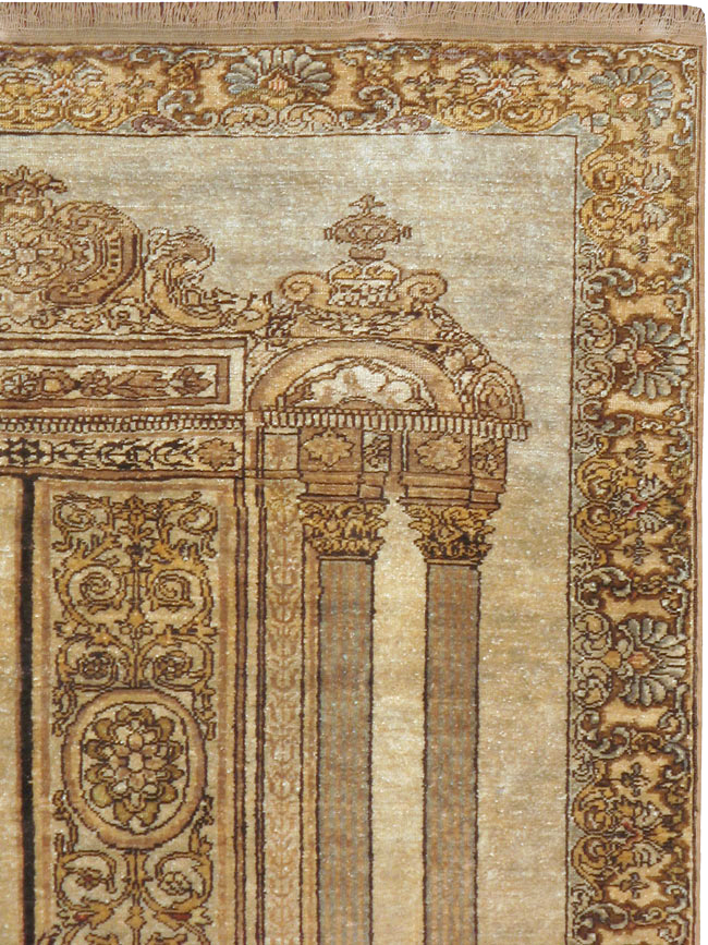 Antique Turkish Kayseri Pictorial Rug, No.22074 - Staging