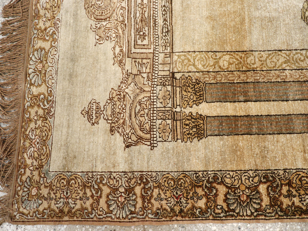 Antique Turkish Kayseri Pictorial Rug, No.22074 - Staging