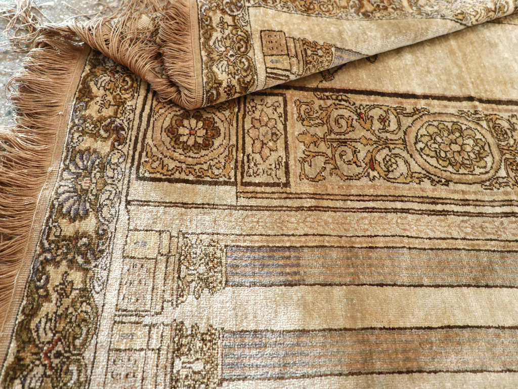 Antique Turkish Kayseri Pictorial Rug, No.22074 - Staging