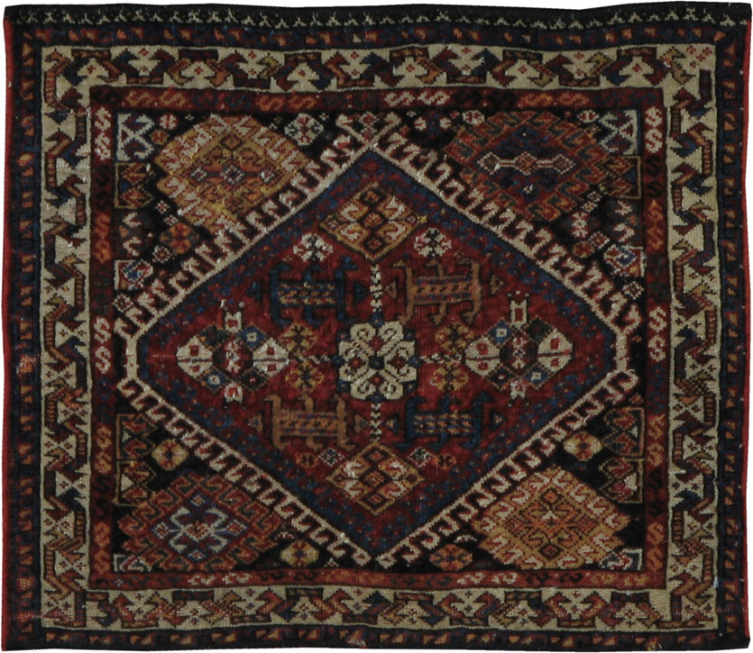 Antique Persian Qashqai Rug, No.22076 - Staging