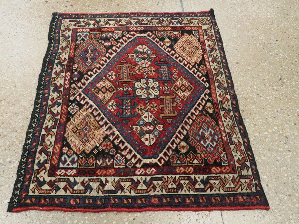 Antique Persian Qashqai Rug, No.22076 - Staging