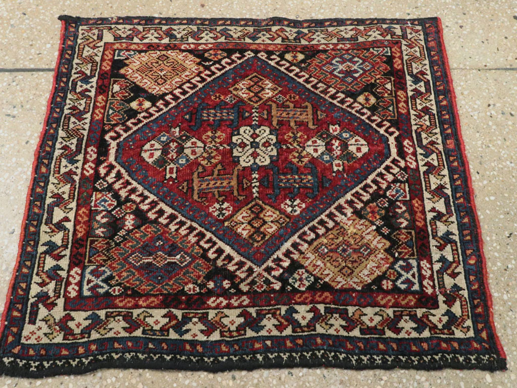 Antique Persian Qashqai Rug, No.22076 - Staging