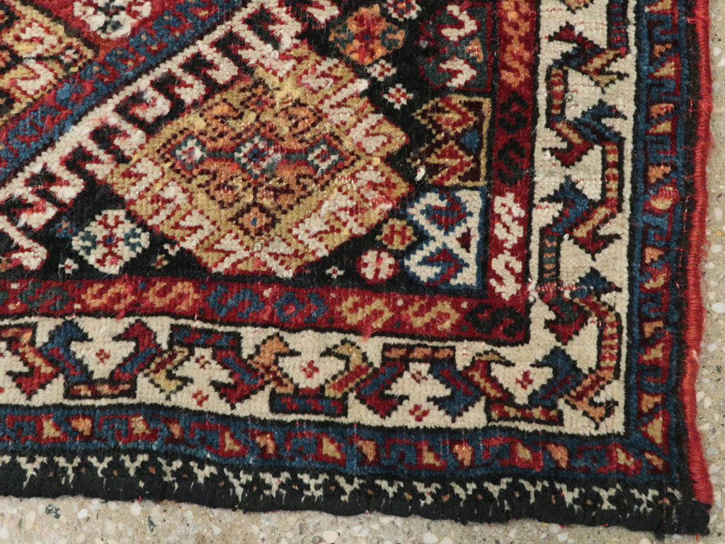 Antique Persian Qashqai Rug, No.22076 - Staging