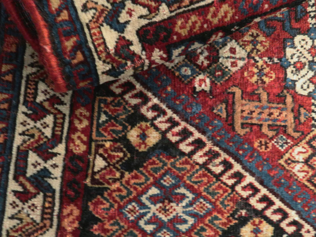 Antique Persian Qashqai Rug, No.22076 - Staging