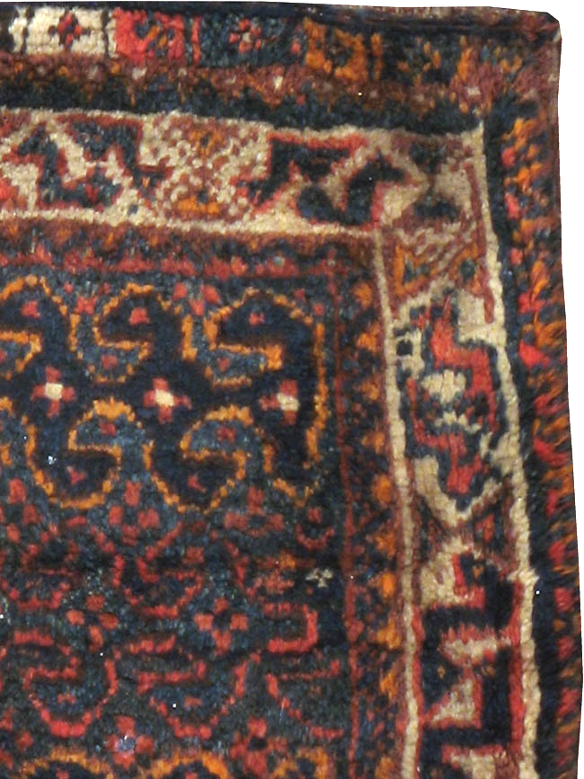 Antique Persian Kurdish Bag Face Rug, No.22079 - Staging