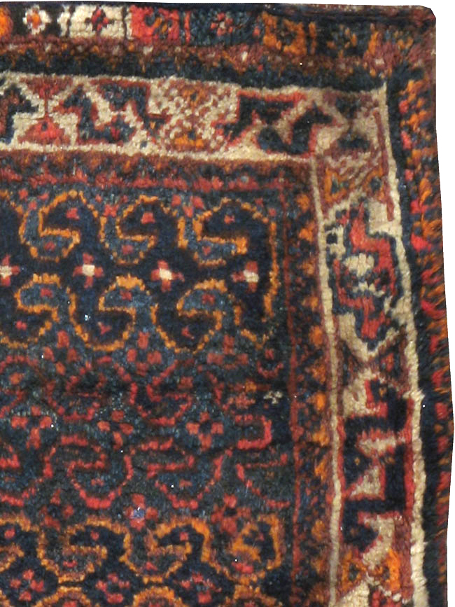 Antique Persian Kurdish Bag Face Rug, No.22079 - Staging
