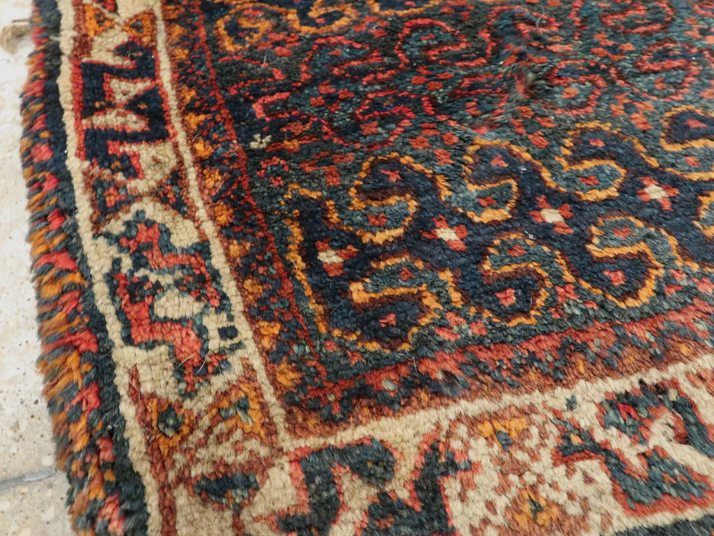 Antique Persian Kurdish Bag Face Rug, No.22079 - Staging