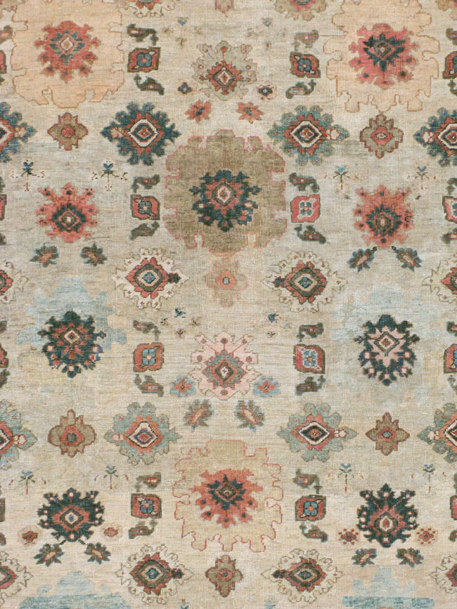 Antique Persian Mahal Carpet, No.22091 - Staging