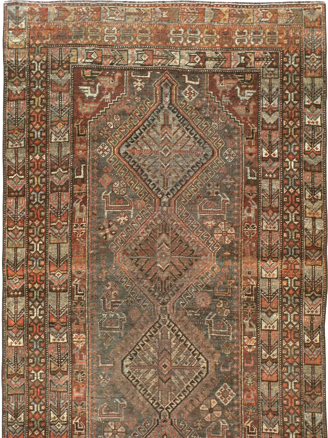 Vintage Persian Shiraz Runner, No.22093 - Staging