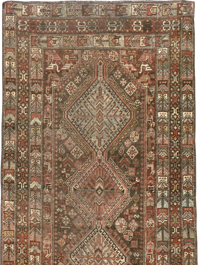 Vintage Persian Shiraz Runner, No.22093 - Staging