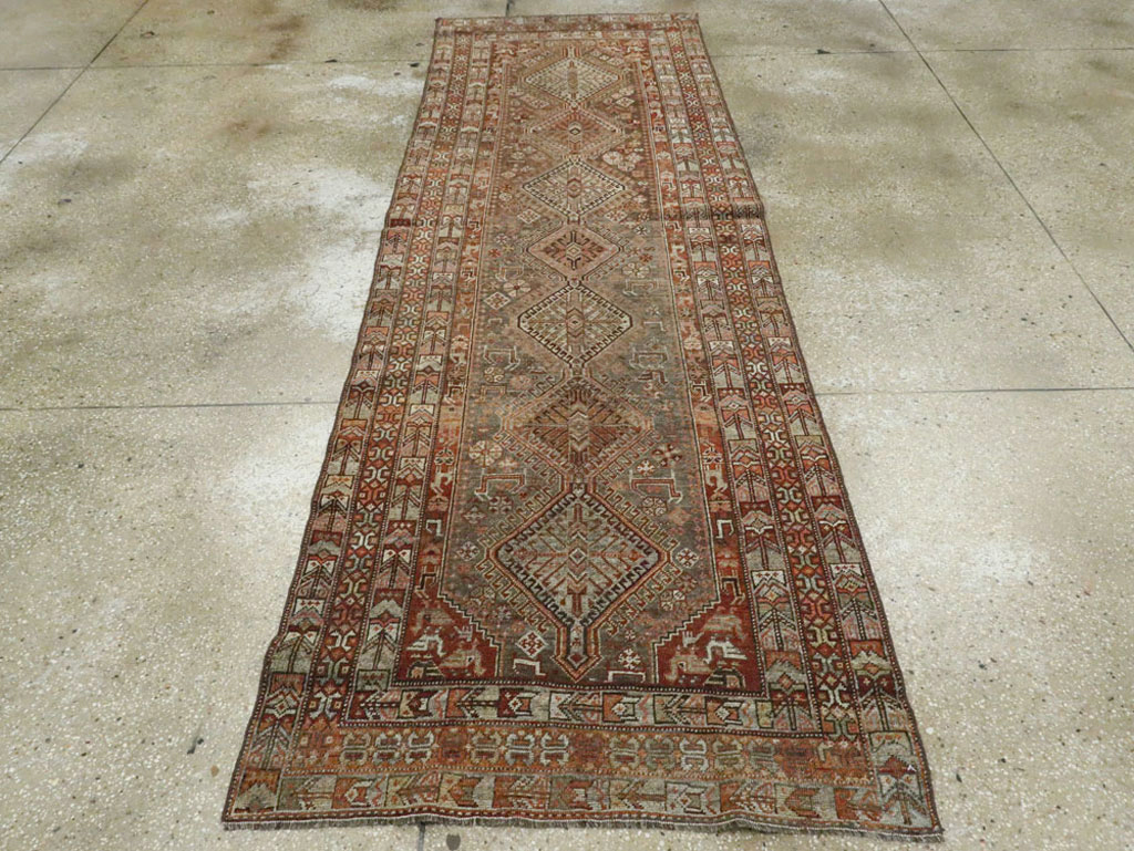Vintage Persian Shiraz Runner, No.22093 - Staging