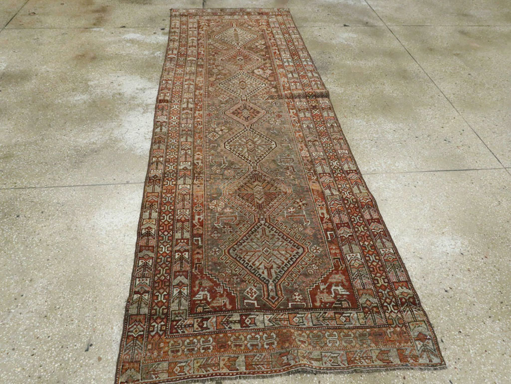 Vintage Persian Shiraz Runner, No.22093 - Staging
