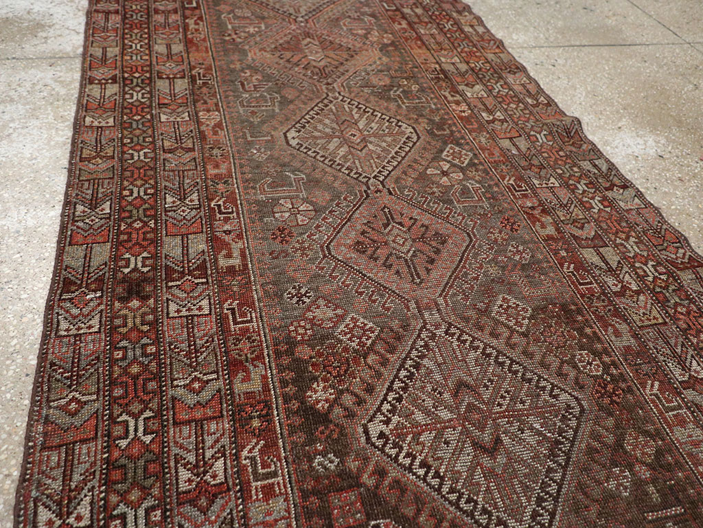 Vintage Persian Shiraz Runner, No.22093 - Staging