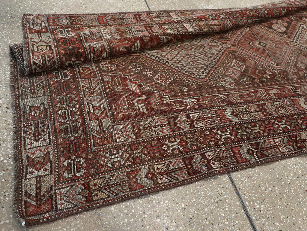 Vintage Persian Shiraz Runner, No.22093 - Staging