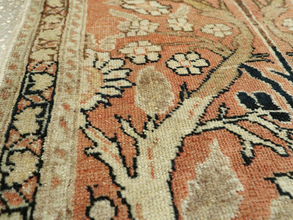 Antique Persian Tabriz Hagi Jalili Throw Rug, No.22096 - Staging