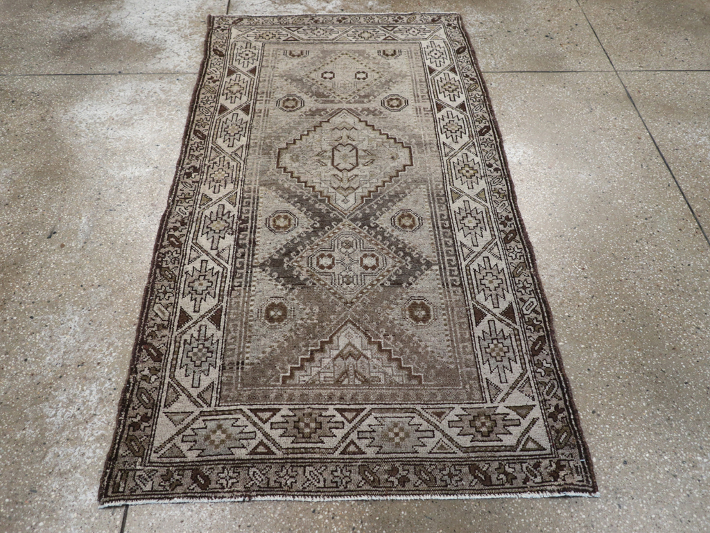 Vintage Persian Kurdish Rug, No.22098 - Staging
