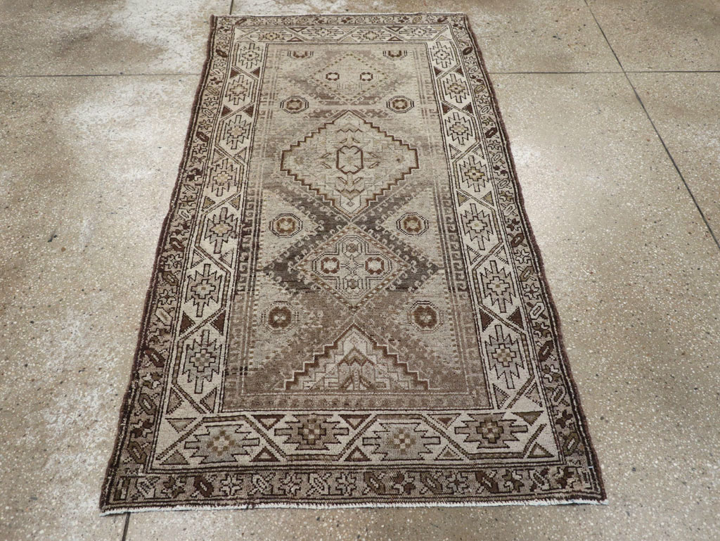 Vintage Persian Kurdish Rug, No.22098 - Staging