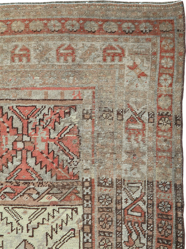 Antique Persian Kurd Bidjar Rug, No.22100 - Staging