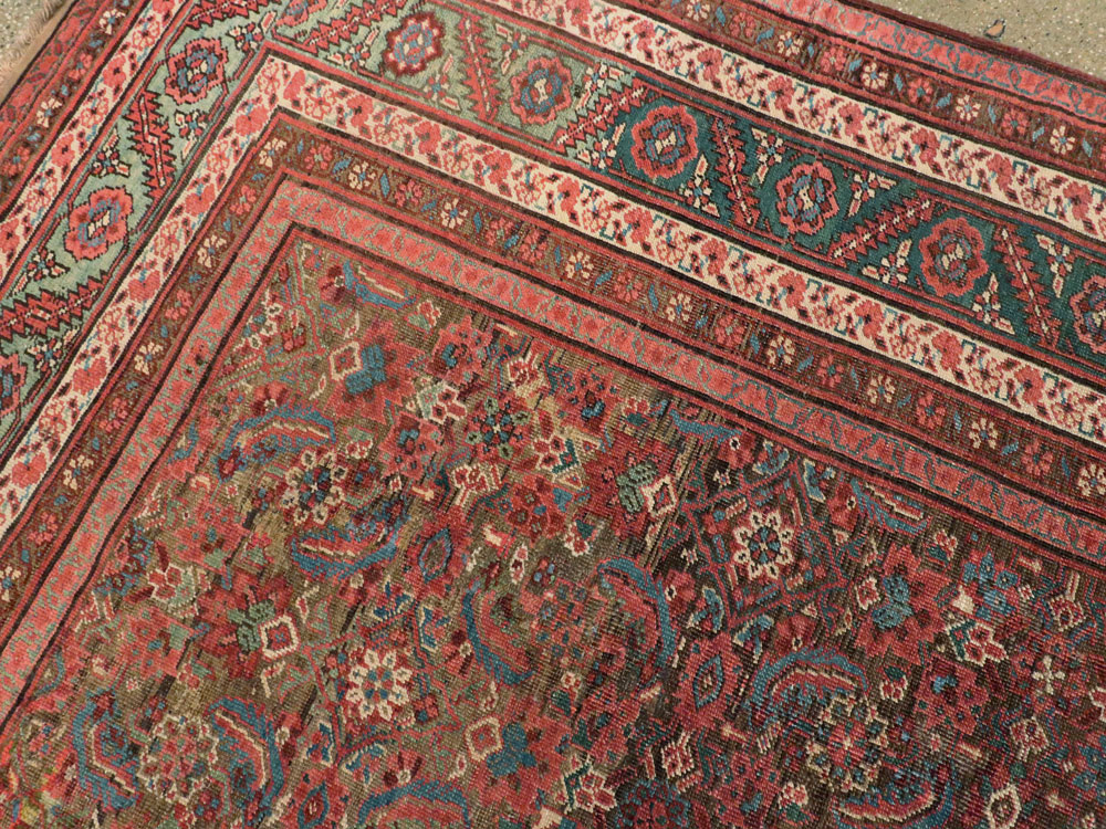 Antique Persian Bakshaish Carpet, No.22120 - Staging