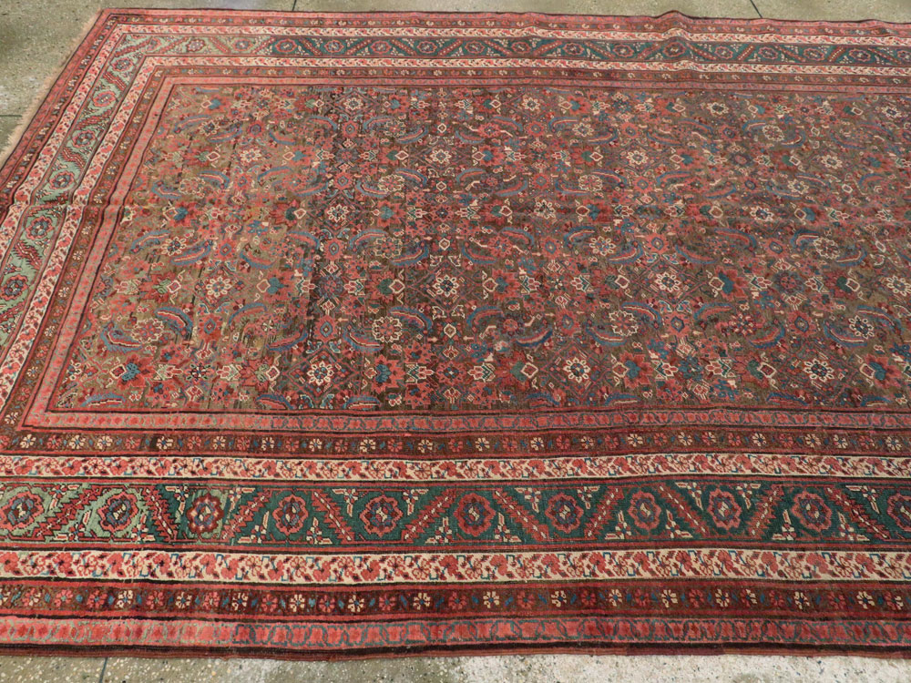 Antique Persian Bakshaish Carpet, No.22120 - Staging