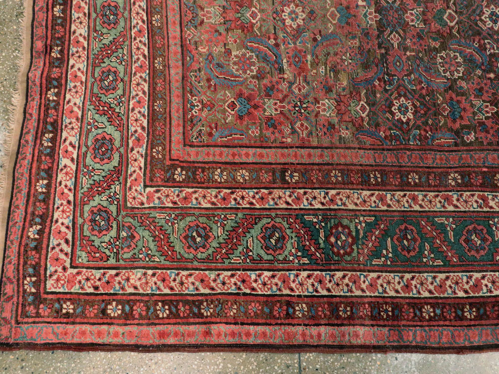 Antique Persian Bakshaish Carpet, No.22120 - Staging