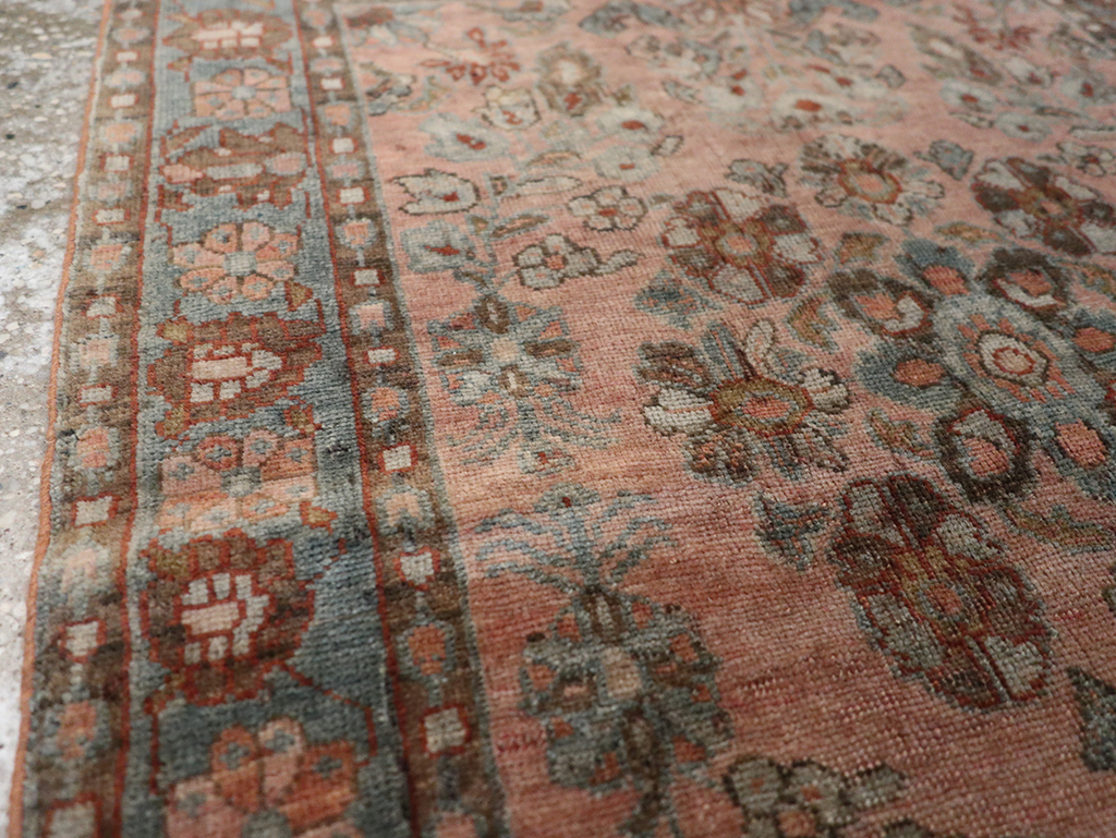 Antique Persian Sarouk Throw Rug, No.22136 - Staging
