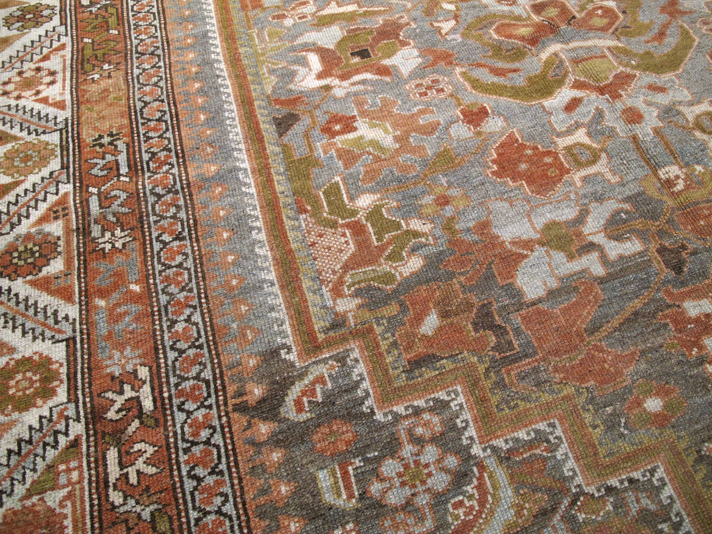 Antique Persian Bakhtiari Carpet, No.22138 - Staging