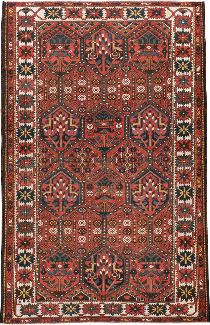 Vintage Persian Bakhtiari Rug, No.22139 - Staging